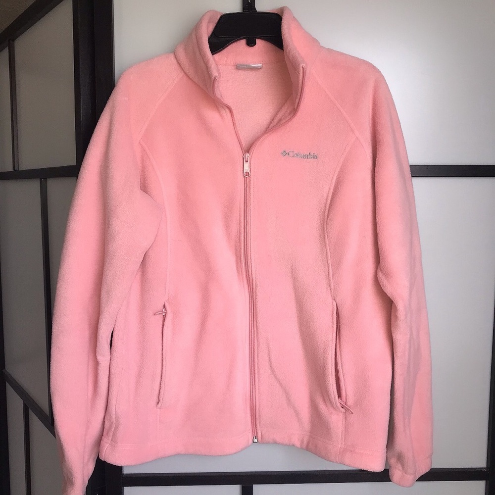 Columbia Fleece Zip Jacket XL Coat Pink